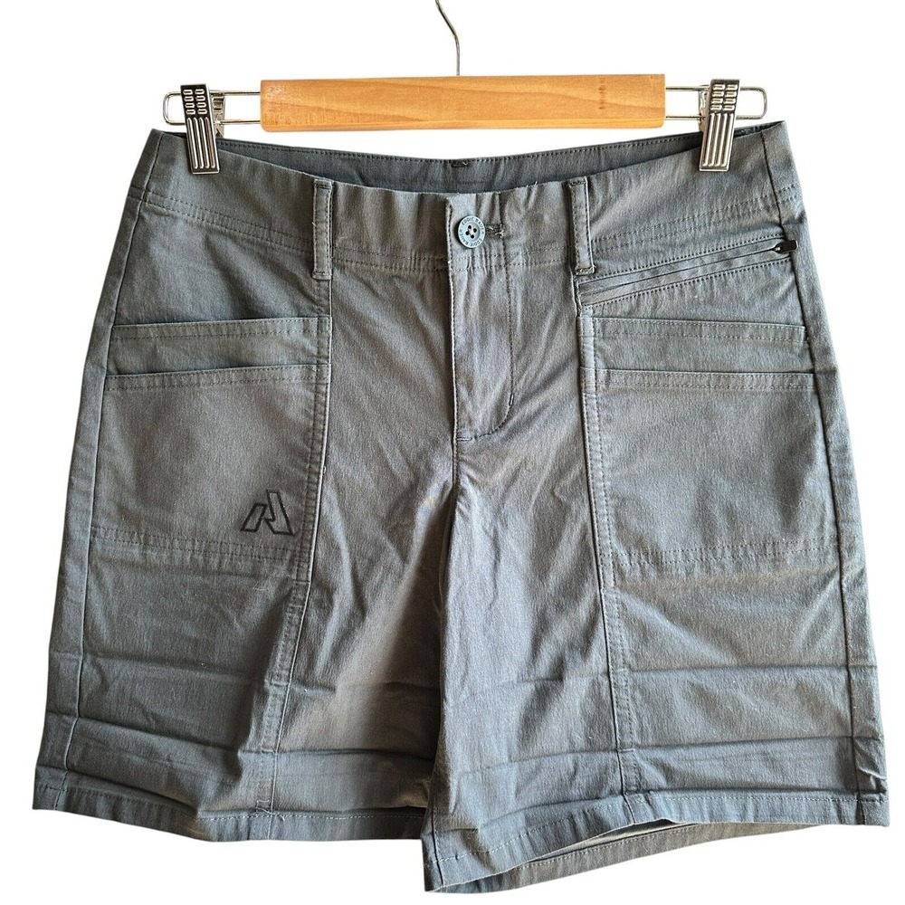 Eddie Bauer Women's Cargo Shorts Hiking Travel Casual Blue Gray Size 0‎ NWOT